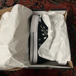 Converse Black Hightop Platform Shoes